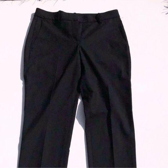 Theory Testra 2B Sevona Stretch Wool Classic Crop Pants Black 10 - Picture 4 of 8